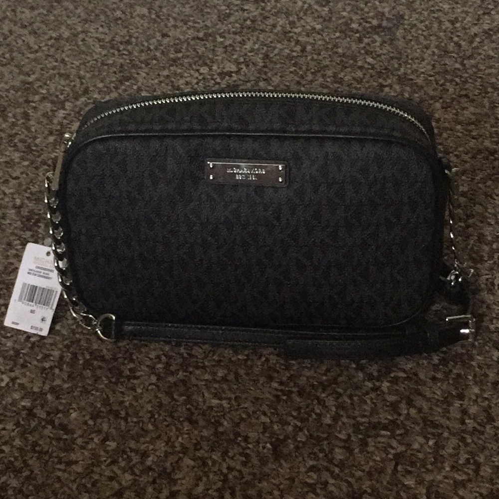 Michael Kors Black Signature Print Crossbody